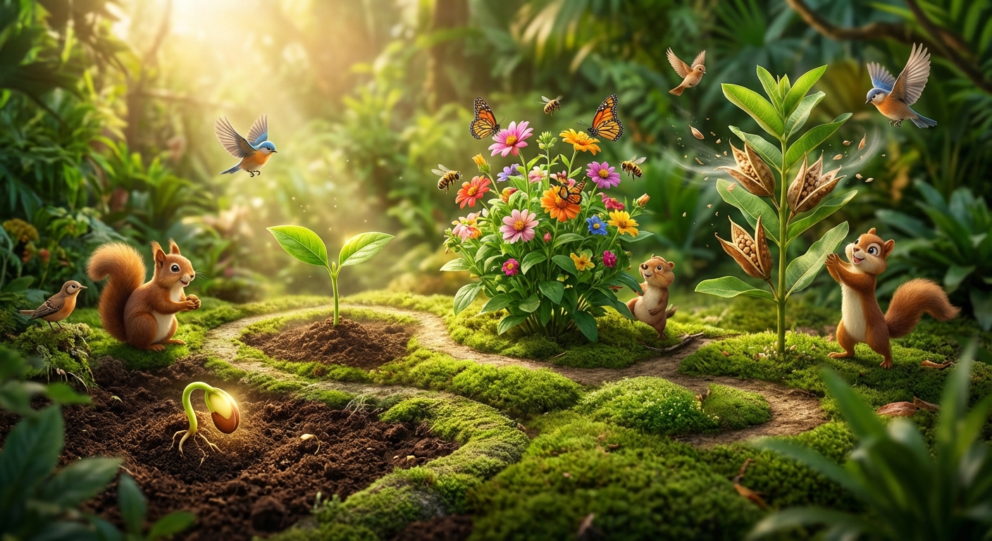 Illustration for 🌱 The Amazing Life Cycle of a Plant