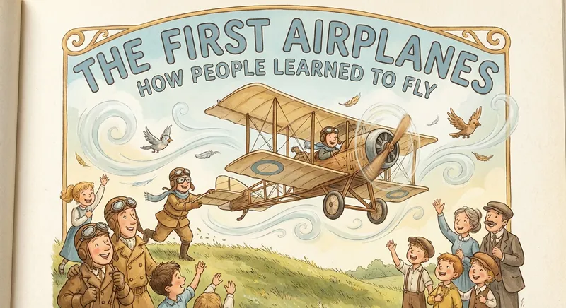 Illustration for ✈️ The First Airplanes: How People Learned to Fly
