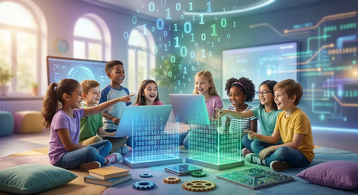 Illustration for 🌟 The Secret Language of Computers: Binary Numbers