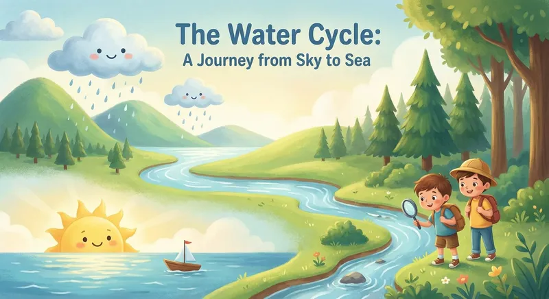 Illustration for The Water Cycle: A Journey from Sky to Sea