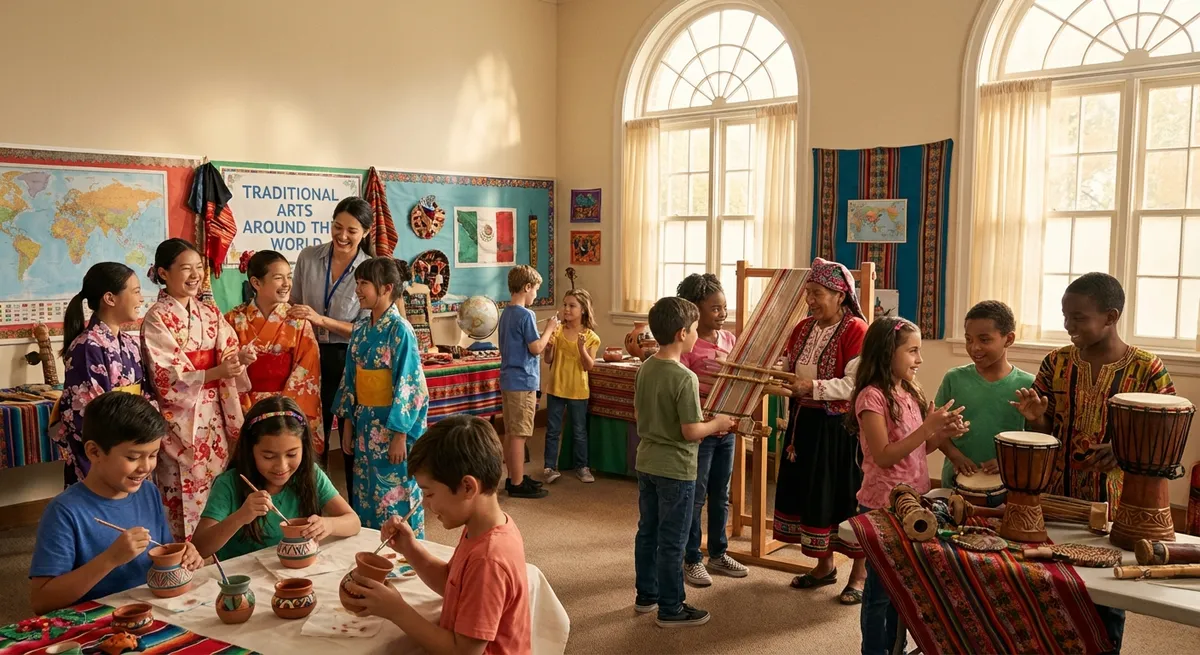 Illustration for 🎨 Traditional Arts Around the World