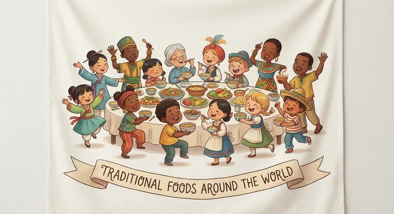 Illustration for 🌍 Traditional Foods Around the World