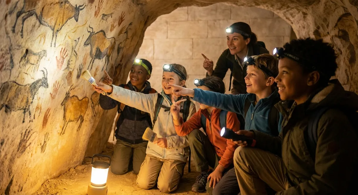 Illustration for 🎨 Uncovering Cave Paintings: A Blast from the Past