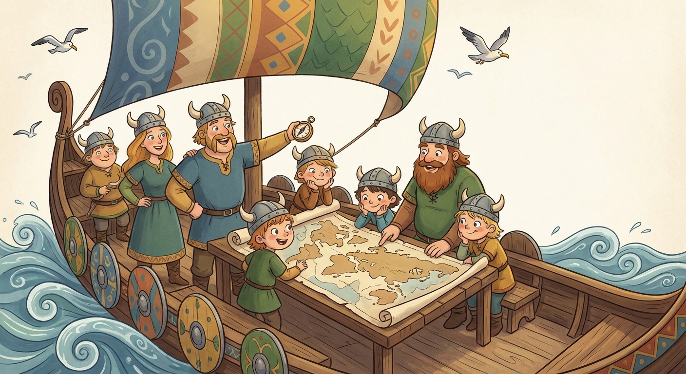 Illustration for 🛡️ Vikings: Brave Sea Travelers