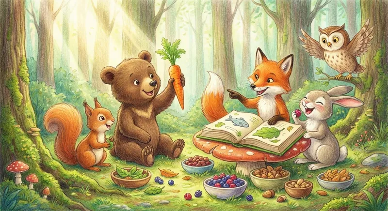 Illustration for What Do Animals Eat? 🐾