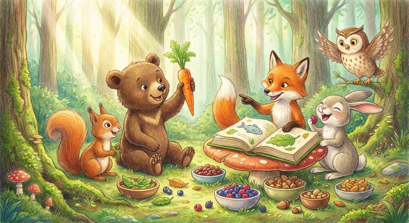 Illustration for What Do Animals Eat? 🐾