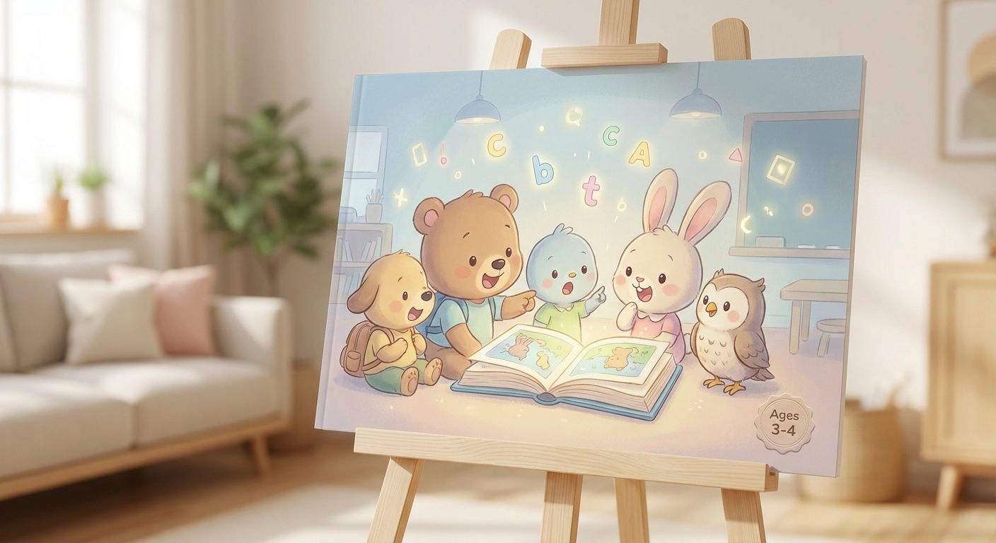 Wow I m Surprised learning scene, Wow I m Surprised learning scene filled with curiosity and joy, gentle pastel illustration designed for ages 3-4, rounded shapes, caring expressions, text-free illustration with clean unmarked background, balanced composition, soft cinematic lighting, harmonious color palette, inviting and joyful mood